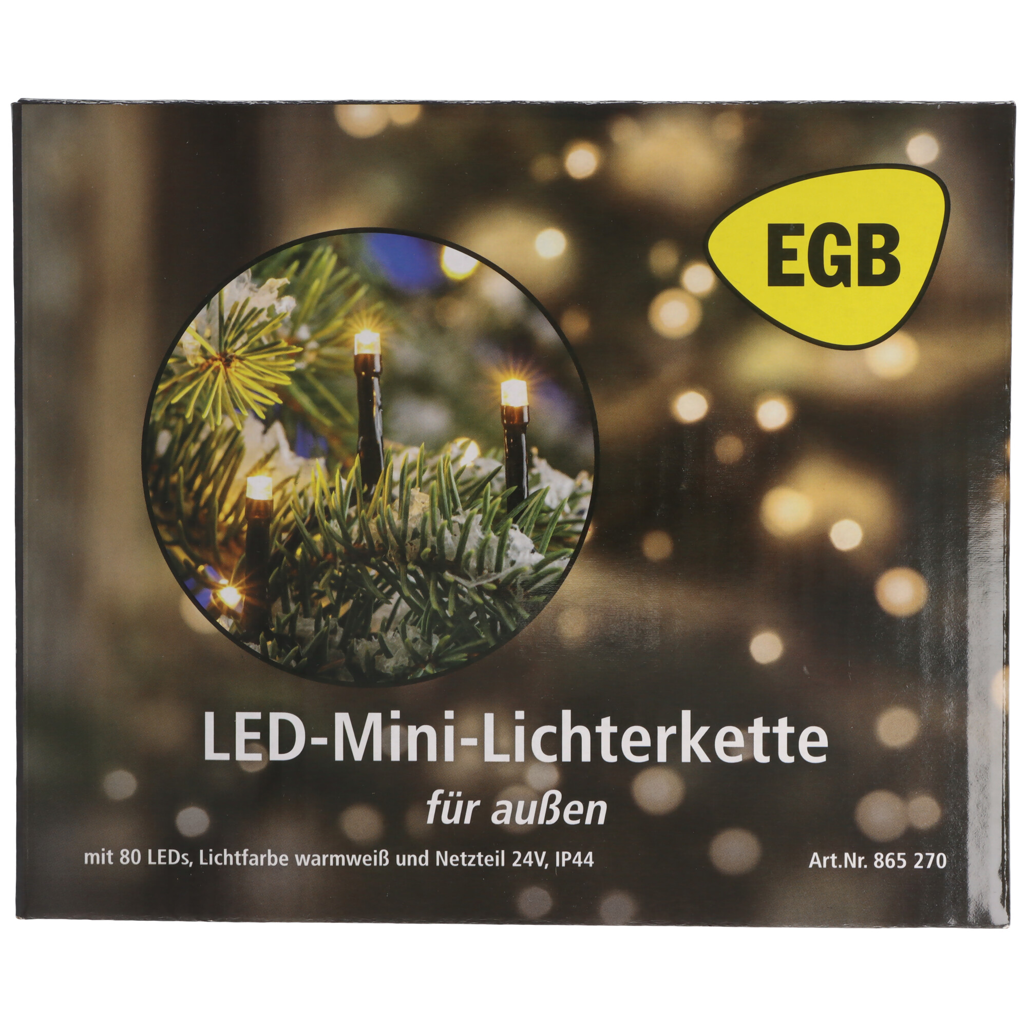 EGB LED-Mini-Lichterkette 80 flg. warmweiß