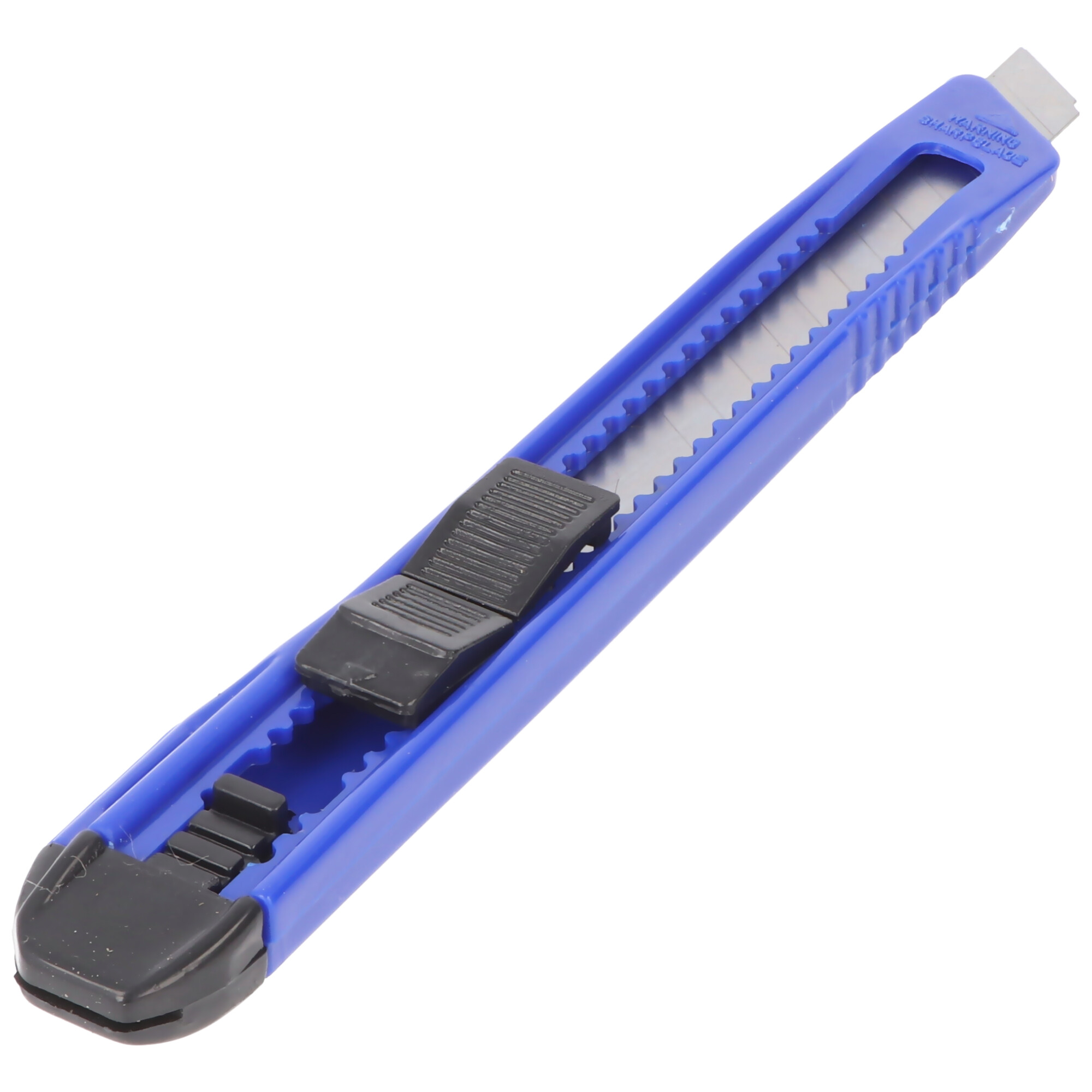 Cutter Ecoline 9mm, Klinge feststellbar, ideal auch als Bastelmesser, mit Abbrechhilfe und praktischem Clip, blau
