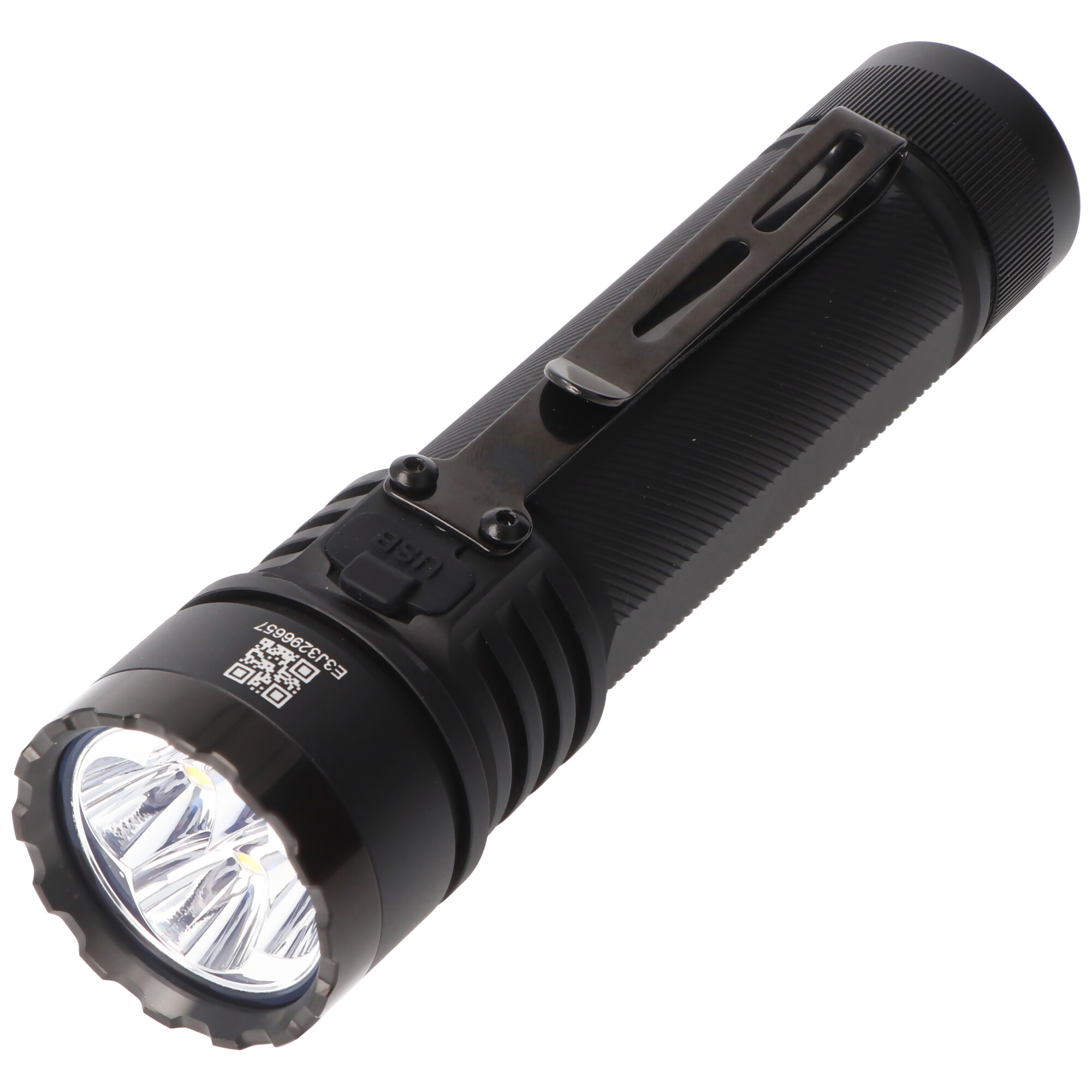 AceBeam E75 Quad Core LED Taschenlampe schwarz, 5.000K, bis zu 3000 Lumen Helligkeit, inklusive 21700 5000mAh Li-Ion Akku