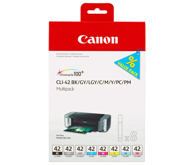 Canon Tinten Multipack CLI-42BK/GY/LGY/C/M/Y/PC/PM