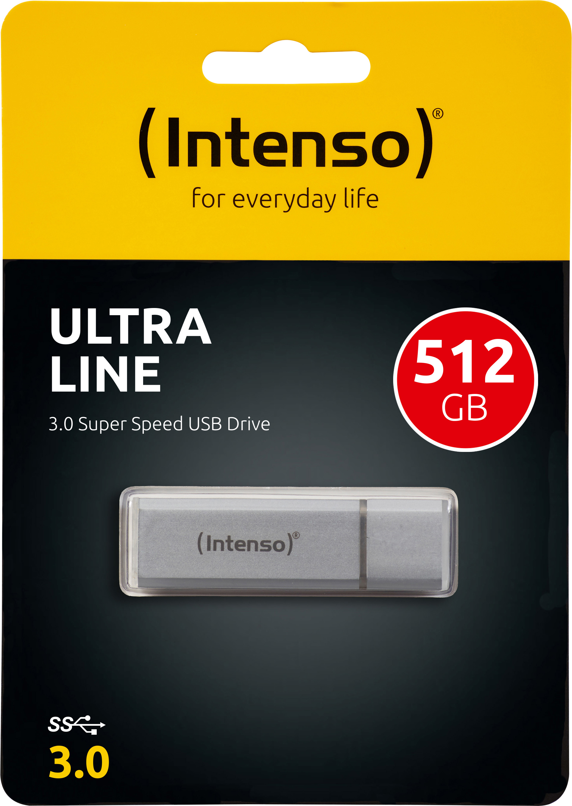Intenso USB 3.0 Stick 512GB, Ultra Line, silber Typ-A, (R) 70MB/s, Retail-Blister