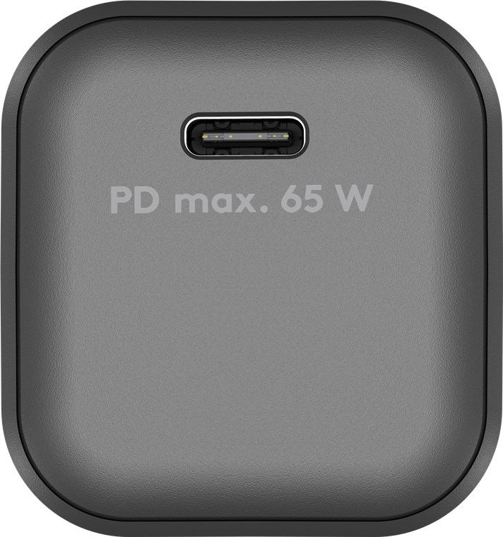 Goobay USB-C™ PD Schnellladegerät Nano (65 W) schwarz - 1x USB-C™-Anschluss (Power Delivery) - schwarz