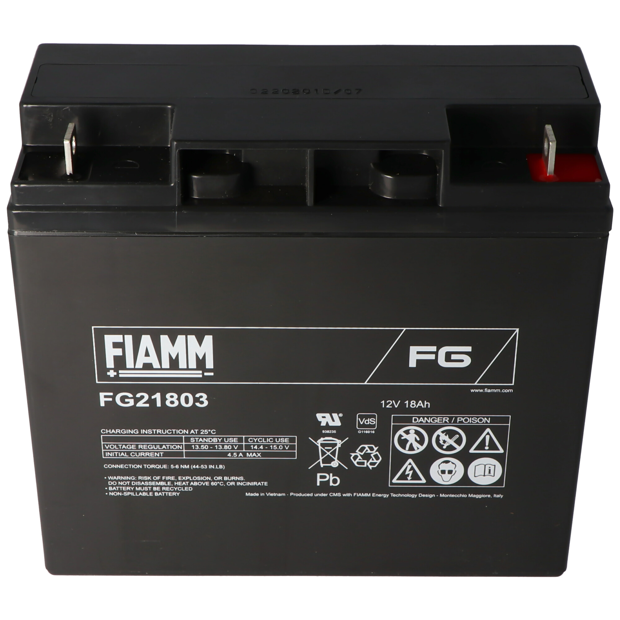Fiamm FG21803 12V Akku 18Ah, nicht geeignet als Starter-Batterie