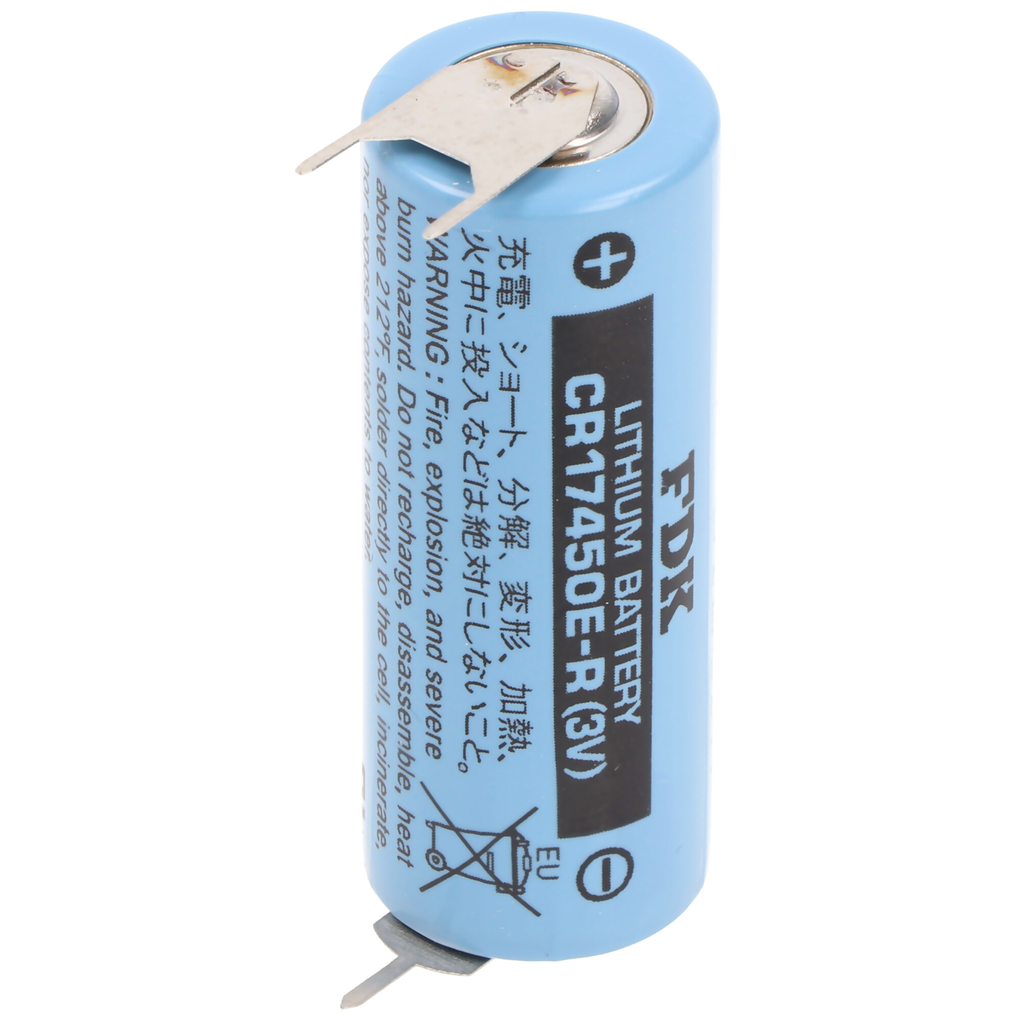 Sanyo Lithium Batterie CR17450E-R Size A, 3V, 3er Print Lötfahnen, ++-