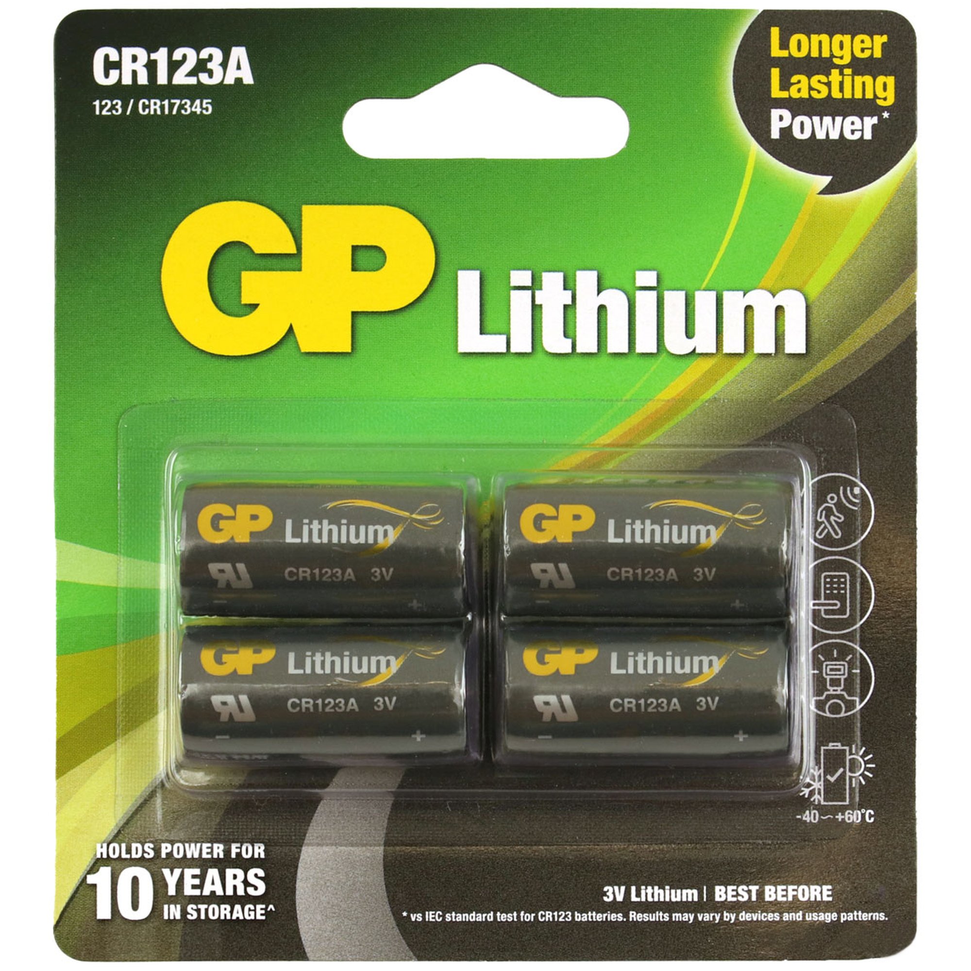 CR123A Batterie GP Lithium 4 Stück