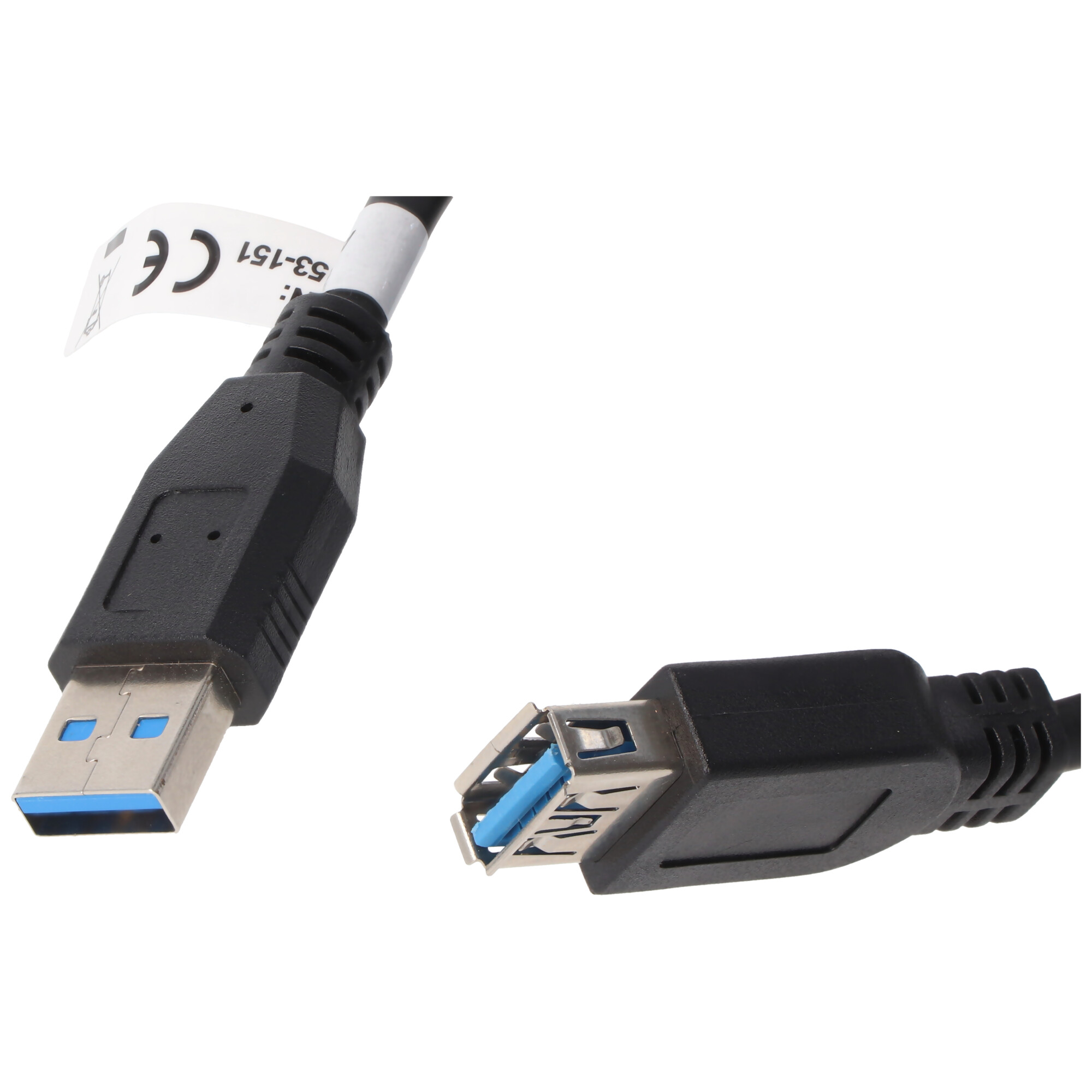 USB 3.0 SuperSpeed Verlängerungskabel Schwarz Gesamtlänge 3 Meter deutlich schneller als USB 2.0