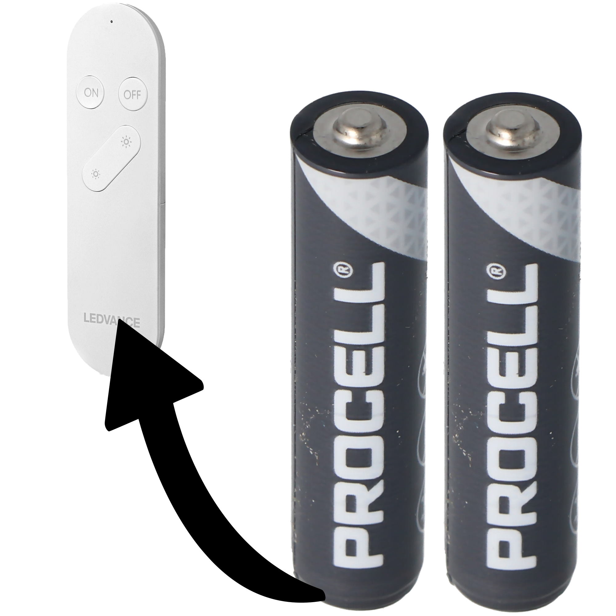 Batterie passend für Ledvance Smart+ WiFi Remote 2x Duracell Procell Alkaline LR03 Micro AAA