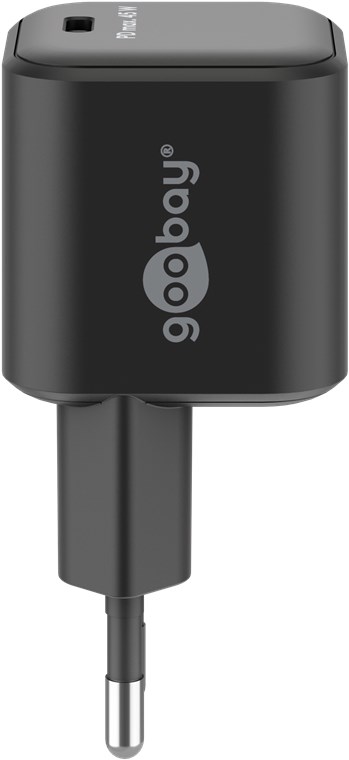 Goobay USB-C™ PD Schnellladegerät Nano (45 W) schwarz - 1x USB-C™-Anschluss (Power Delivery) - schwarz