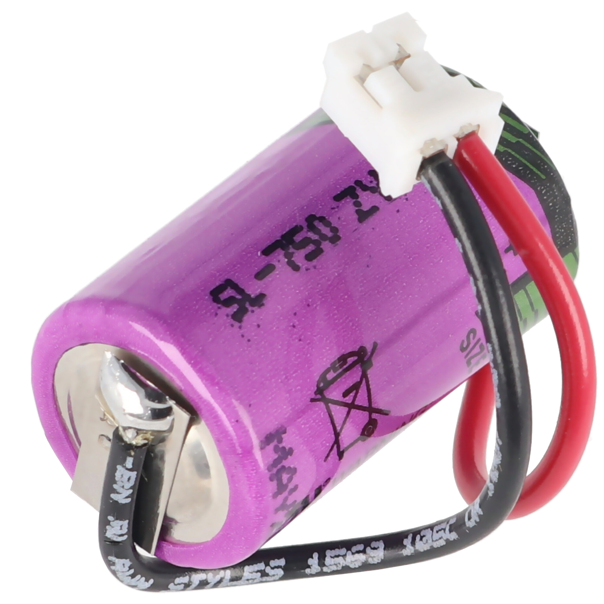 Ersatzbatterie passend für die Testo Datenlogger 175-T3, 175-H1, 175-H2, 175-S1, 175-S2 Batterie, 1/2AA 3,6 Volt mit Kabel und Stecker