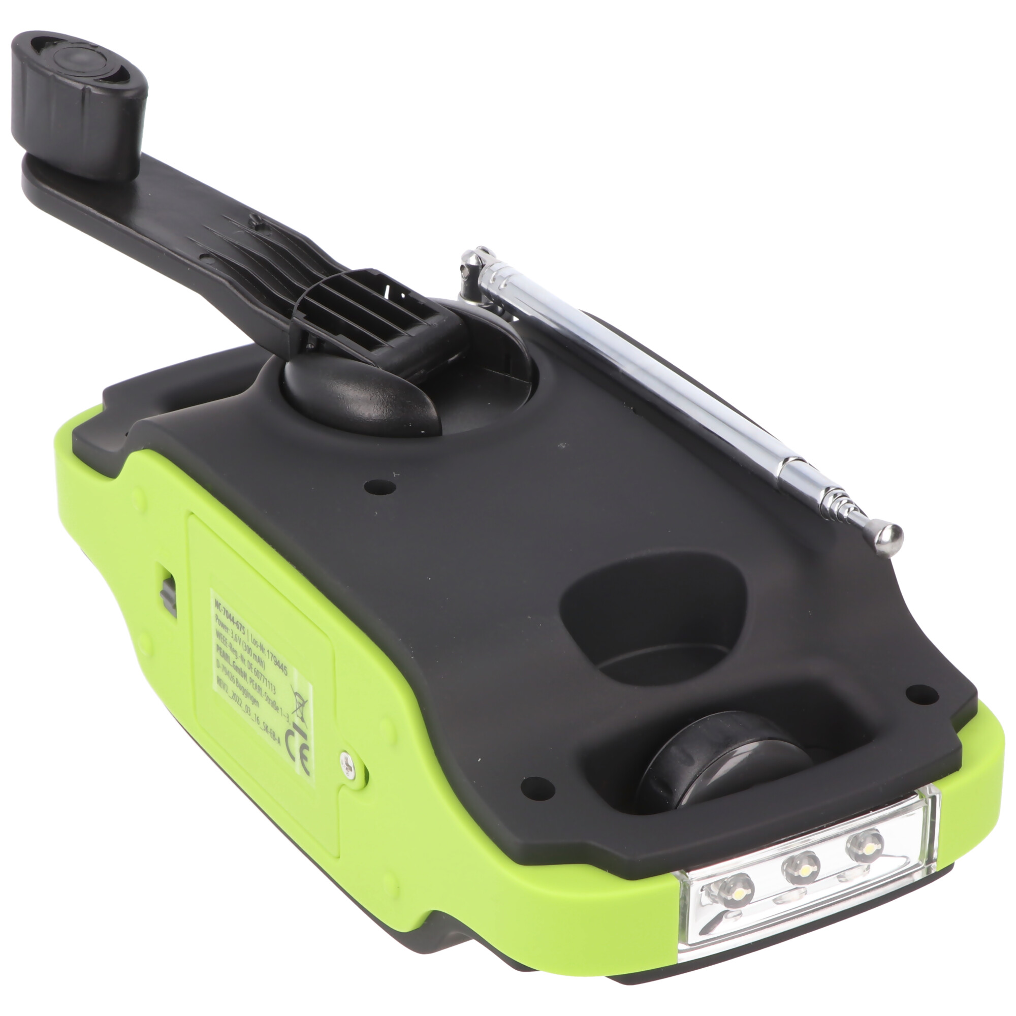 Solar-Dynamo-Koffer-Radio mit LED-Taschenlampe, keine Batterien erforderlich