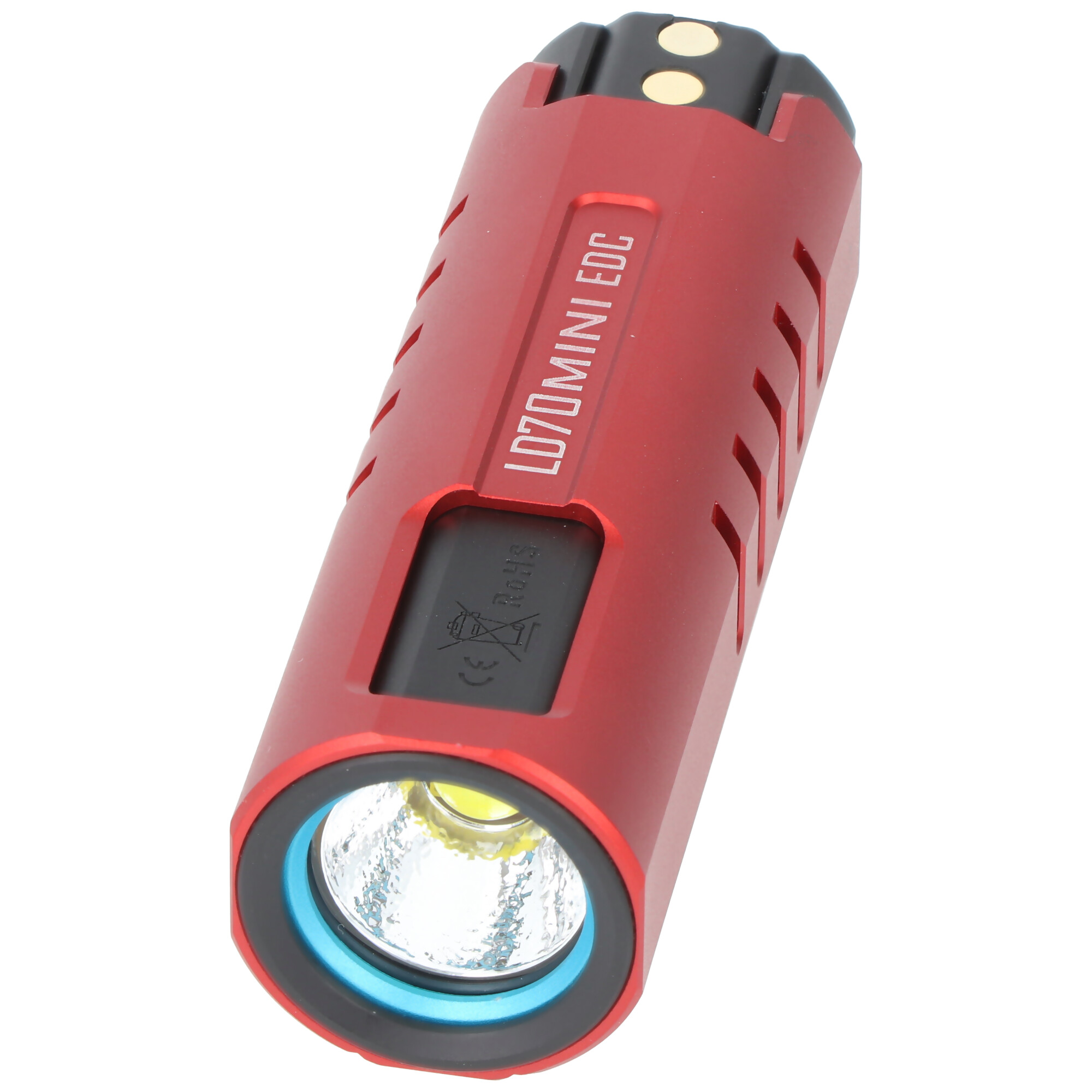 Imalent LD70 Mini EDC LED-Taschenlampe rot mit 4000 Lumen, Leuchtweite max. 203 Meter