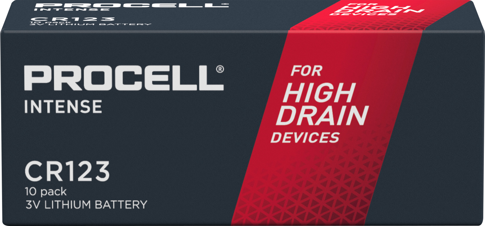 Duracell Batterie Lithium, CR123A, 3V Procell Intense, Retail Box (10-Pack)