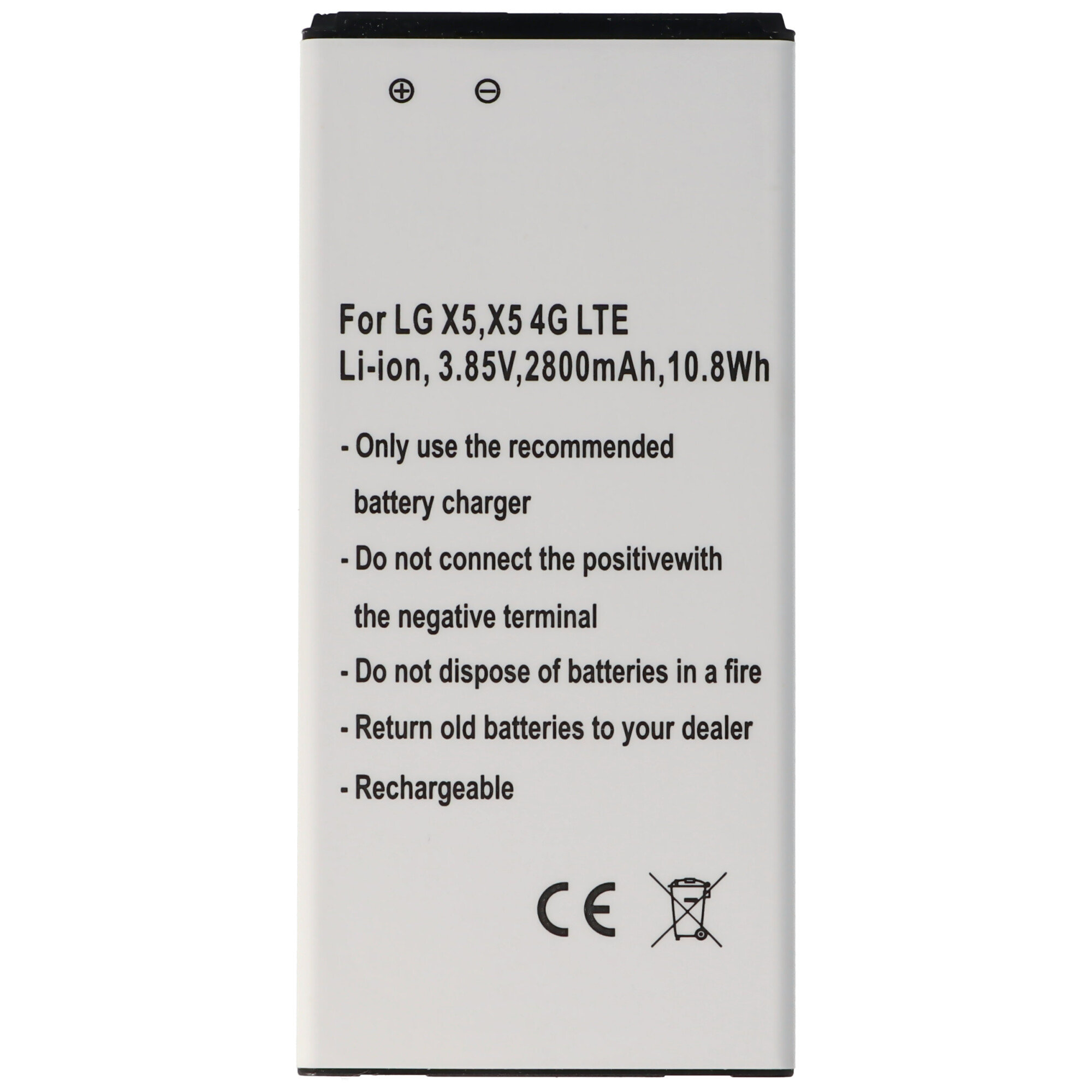 Akku passend für LG X5, X5 4G LTE, Li-Ion, 3,85V, 2800mAh, 10,8Wh, mit IC chip