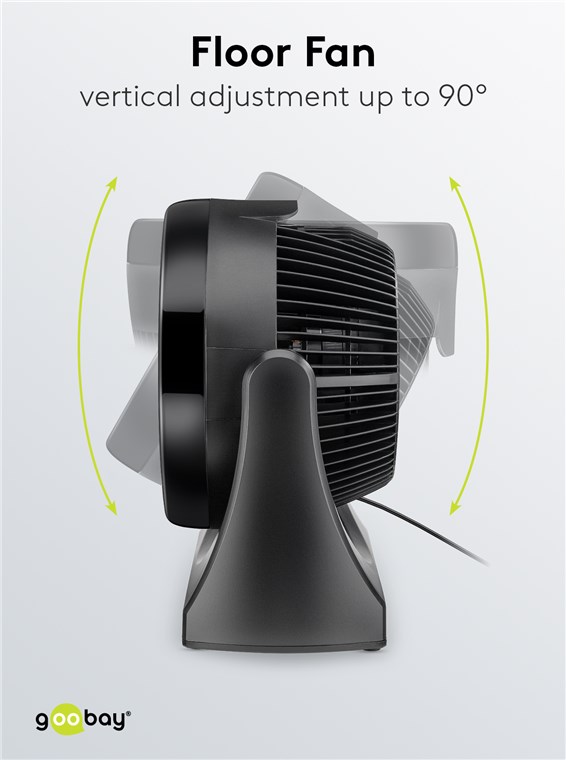 Goobay 9 Zoll Bodenventilator - Luftkühler mit Stromkabel