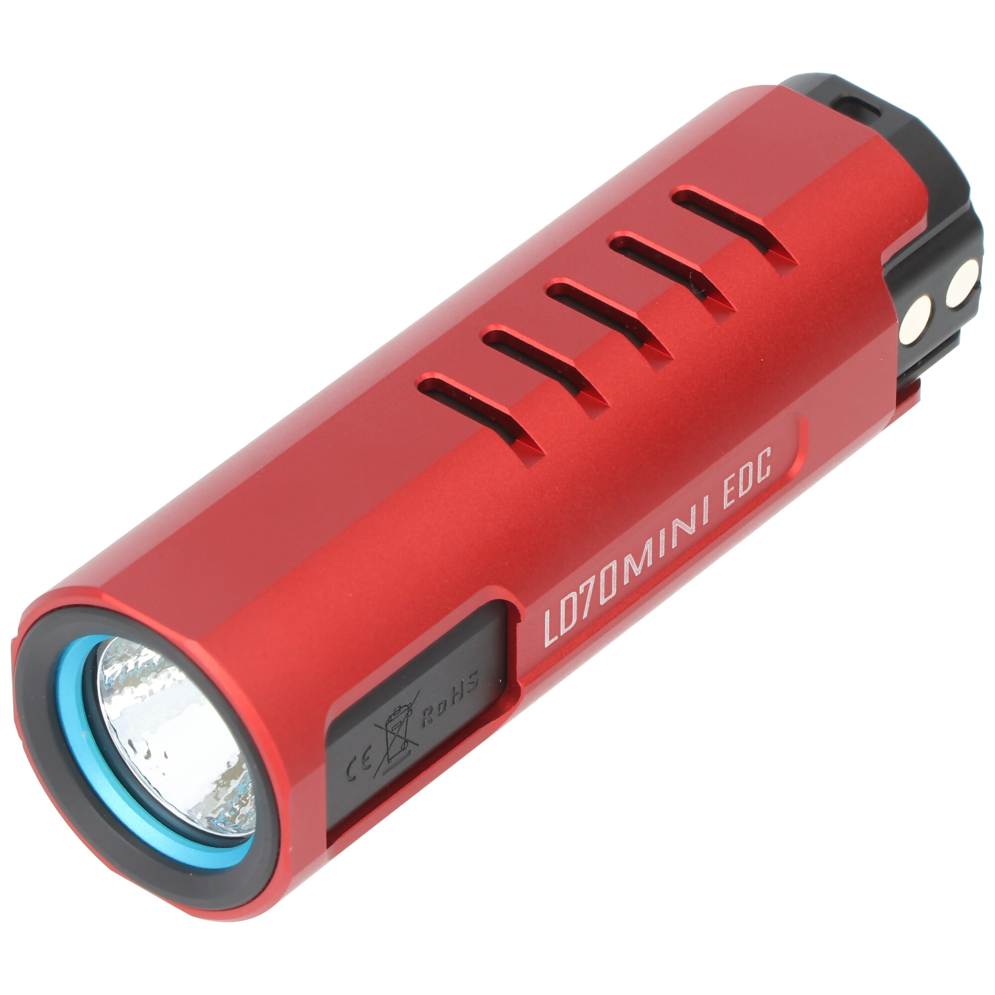 Imalent LD70 Mini EDC LED-Taschenlampe rot mit 4000 Lumen, Leuchtweite max. 203 Meter