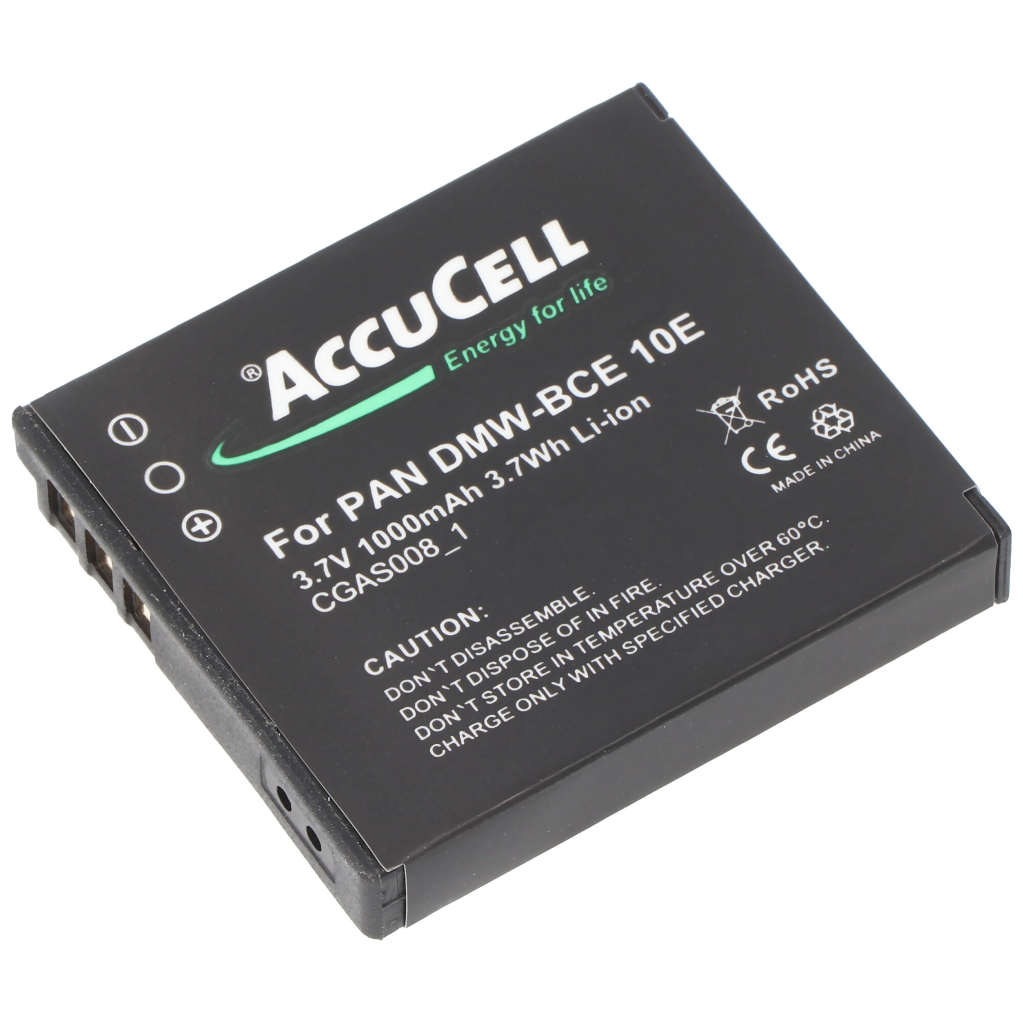 AccuCell Akku passend für Panasonic SDR-S10, CGA-S008
