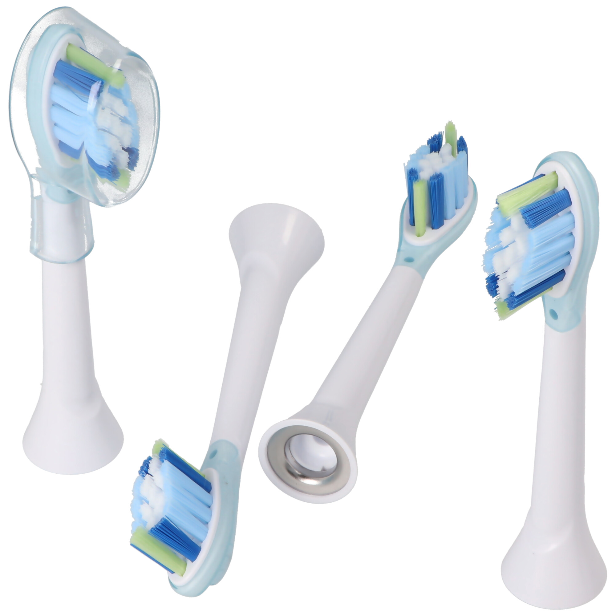 4 Stück Smart Cleaning Brush Ersatz-Zahnbürstenkopf für elektrische Zahnbürsten von Philips, passend z.B. für Philips HX3 HX6 HX8 HX9 Serie