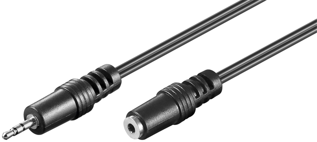 Goobay Audio Verlängerungskabel AUX, 2,5 mm Stereo - Klinke 2,5 mm Stecker (3-Pin, stereo) > Klinke 2,5 mm Buchse (3-Pin, stereo)