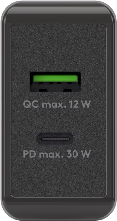 Dual-USB-C Schnellladegerät, USB-C PD, geeignet für Geräte mit USB-C oder USB-A Anschluss, lädt bis zu 4x schneller als Standardladegeräte