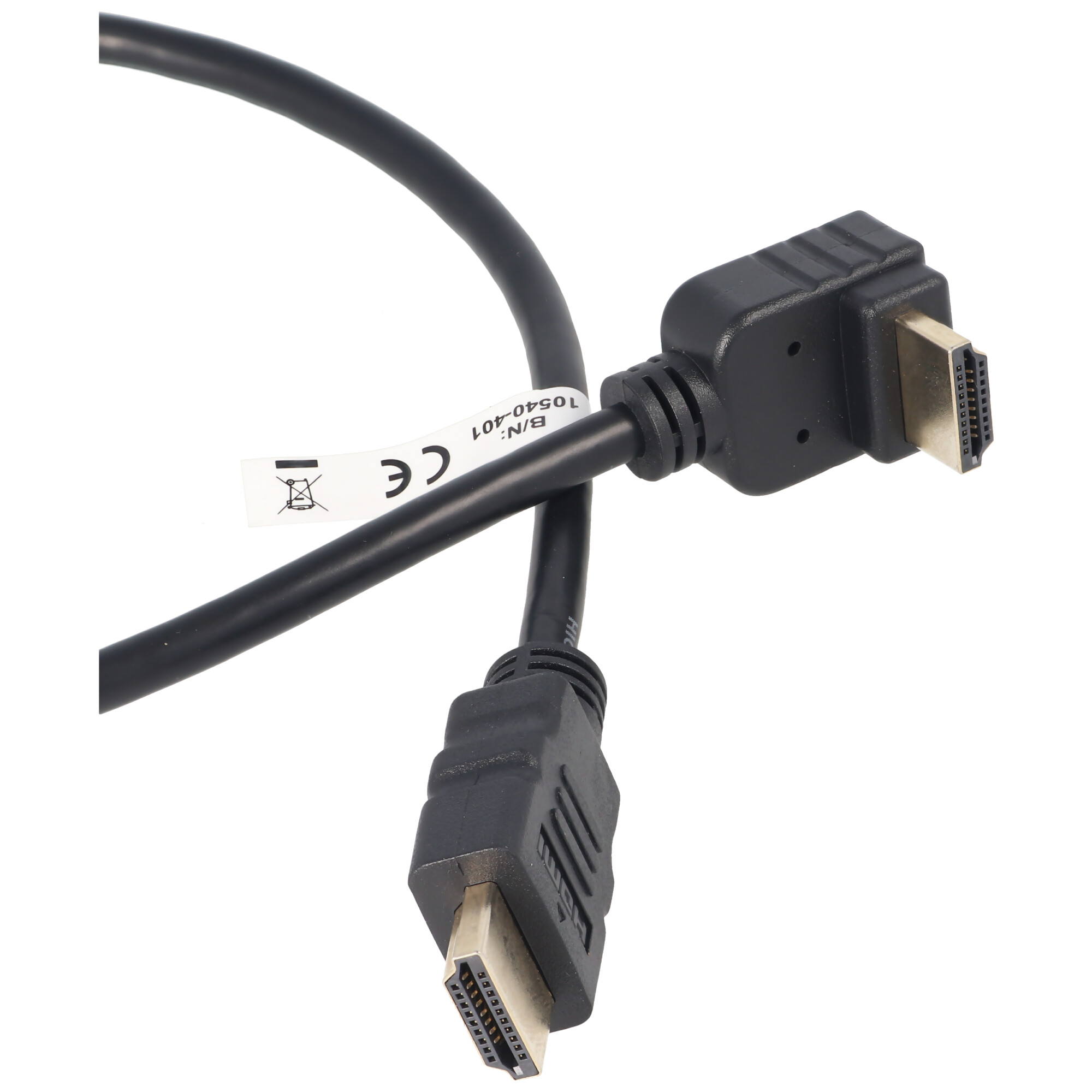 High Speed HDMI™ Kabel mit 90 Grad Stecker, HDMI Kabel mit Ethernet