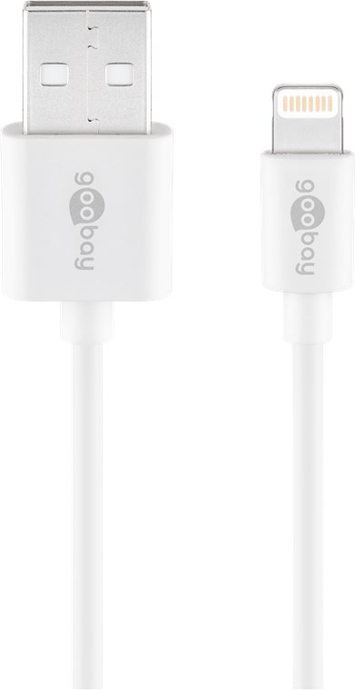 USB Sync- und Ladekabel für Apple iPhone, Apple iPod und für Geräte mit Lightning Connector, weiß