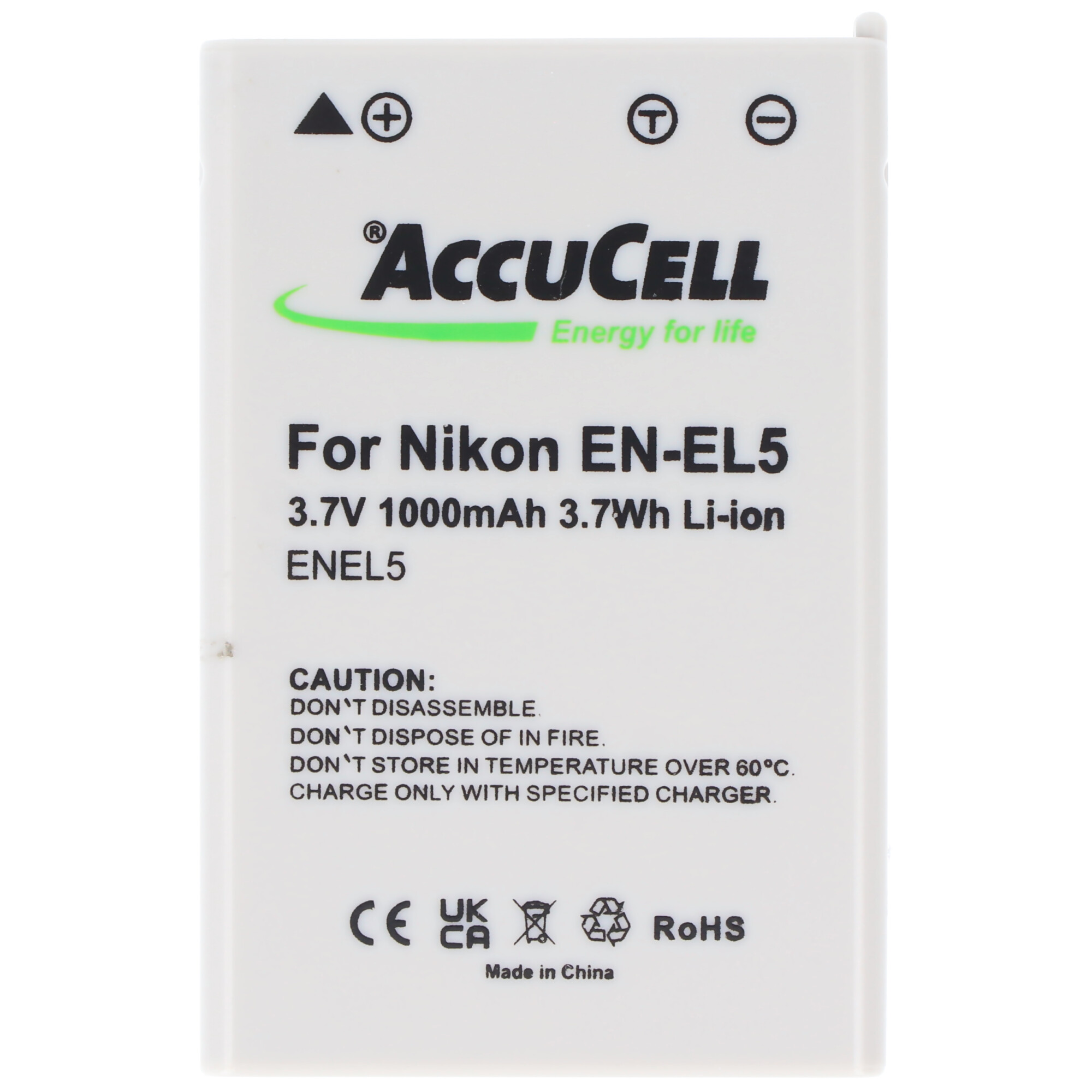 AccuCell Akku passend für Nikon EN-EL5, Duracell CP1