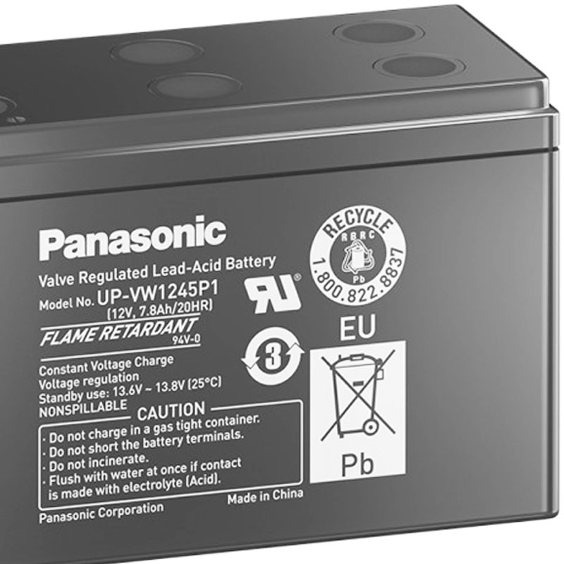 Panasonic UP-VW1245P1 Akku PB 12Volt 7,8 Ah (früher 9Ah) mit Faston 6,3mm Steckkontakten