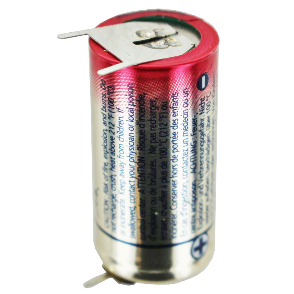 CR123A Batterie mit 3er Printanschluss 1er Print Plus und 2er Print - Kontakt, Spannung 3 Volt