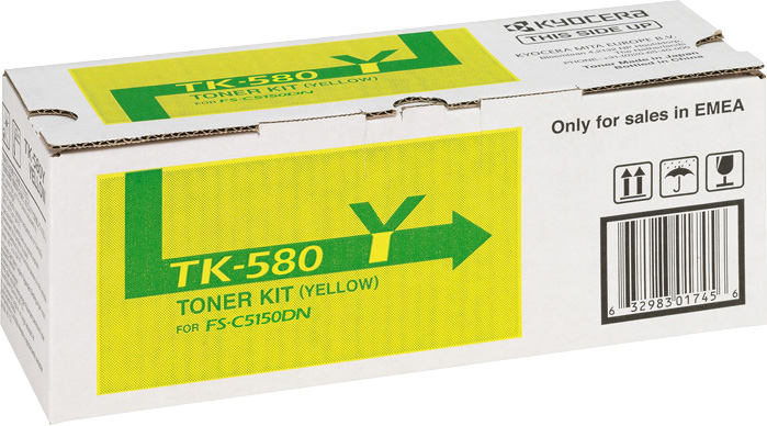 Kyocera Lasertoner TK-580Y gelb 2.800 Seiten