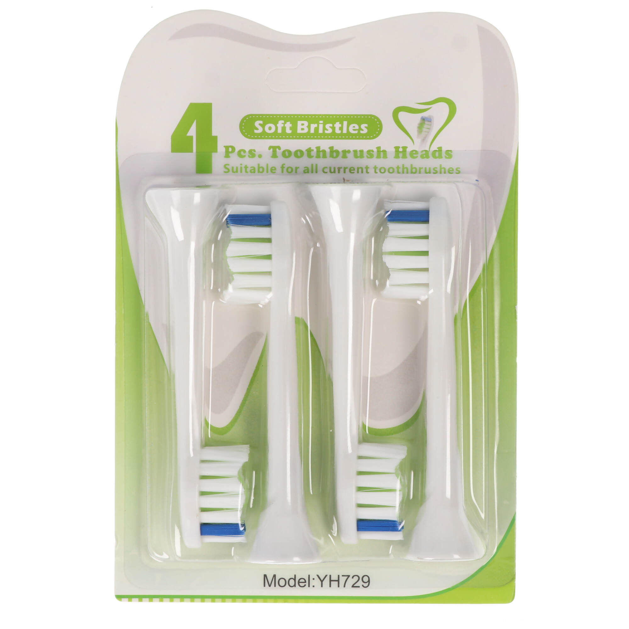 4 Stück Whitening Cleaning Brush Ersatz-Zahnbürstenkopf für elektrische Zahnbürsten von Philips, passend z.B. für Philips HX3 HX6 HX8 HX9 Serie