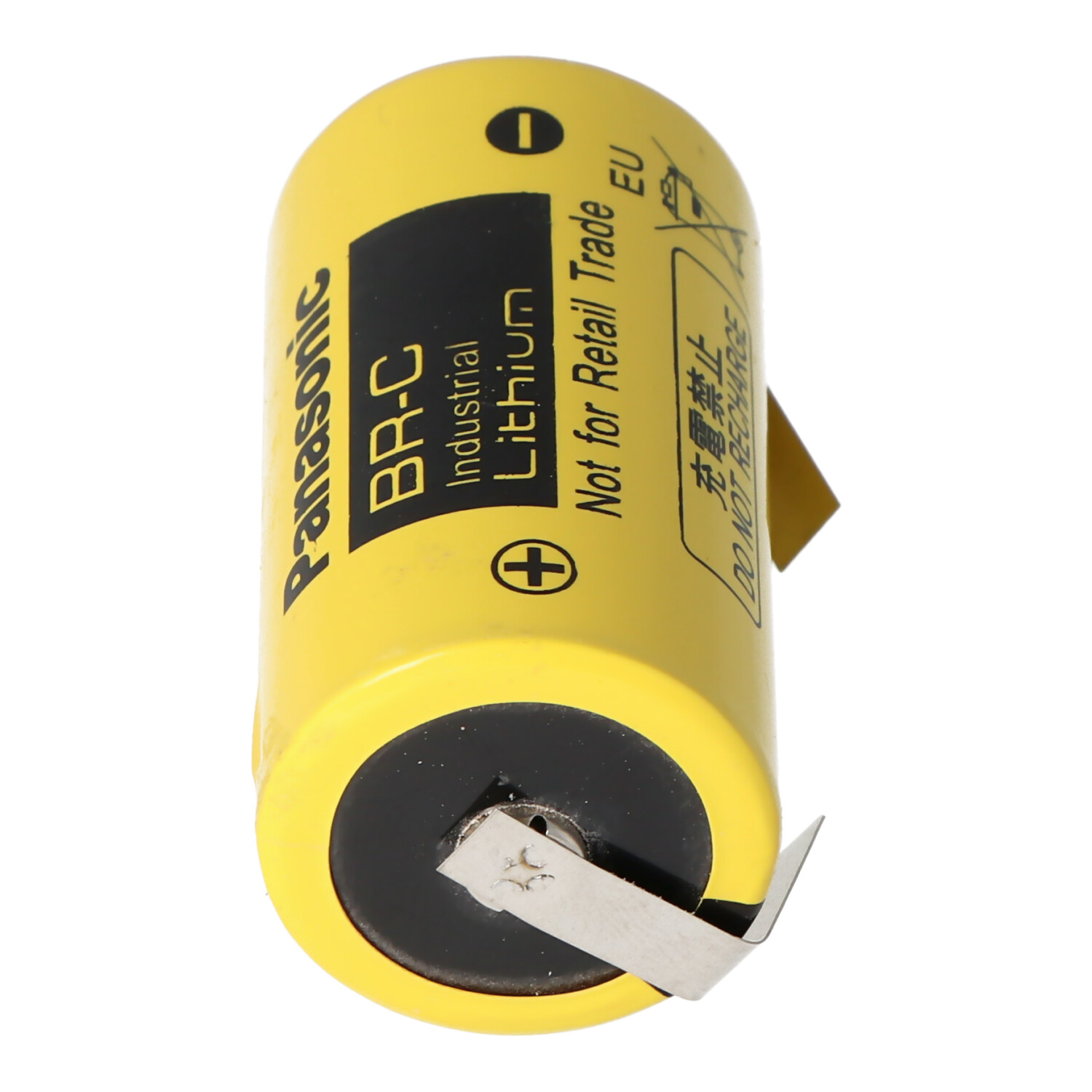 BR-C Panasonic Lithium Batterie Baby mit Lötfahnen in U-Form zum anlöten, BR26500