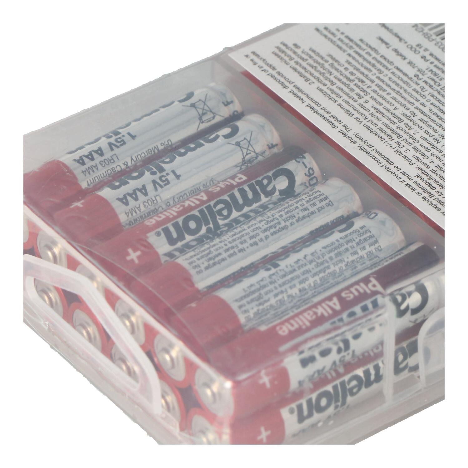 24 Stück Plus Alkaline LR03, Micro AAA Batterien in praktischer Batteriebox für 24 Batterien LR3