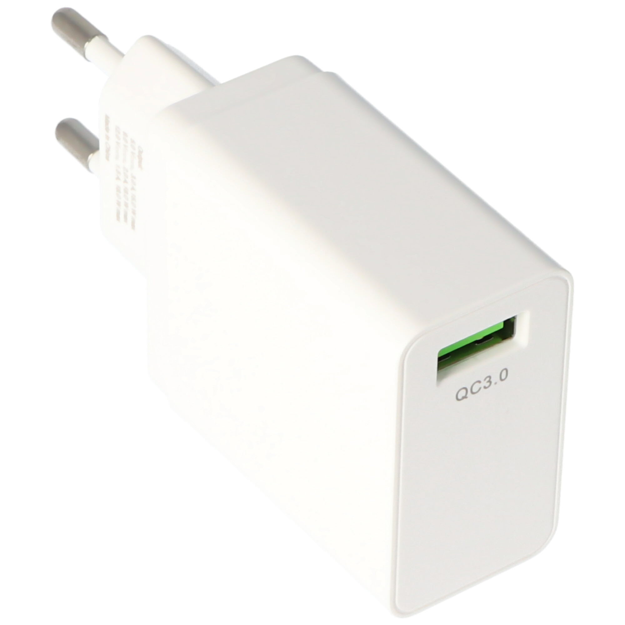 USB-Schnellladegerät QC3.0 18W, Quick Charge USB-Netzteil, weiß
