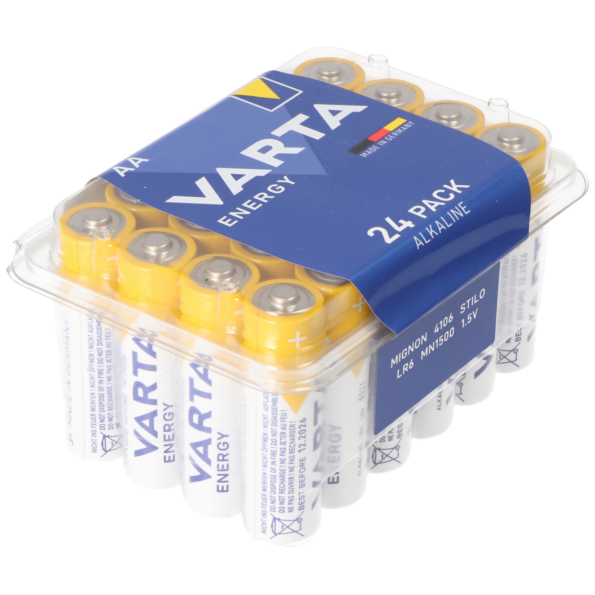 24 Stück Varta AA Mignon LR6 Batterie inklusive kostenloser Aufbewahrungsbox