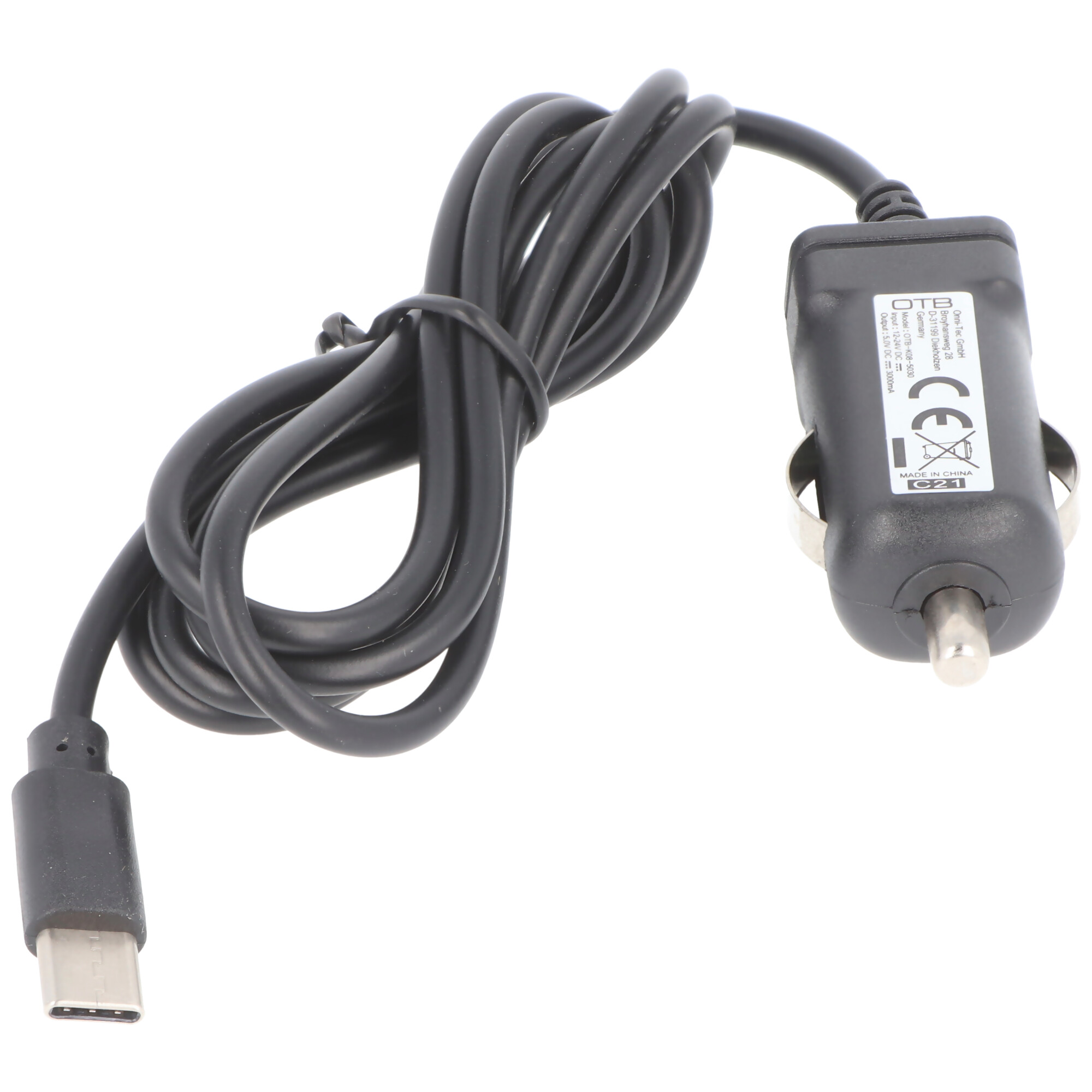 AccuCell KFZ-Ladekabel Type C USB-C 3,0A