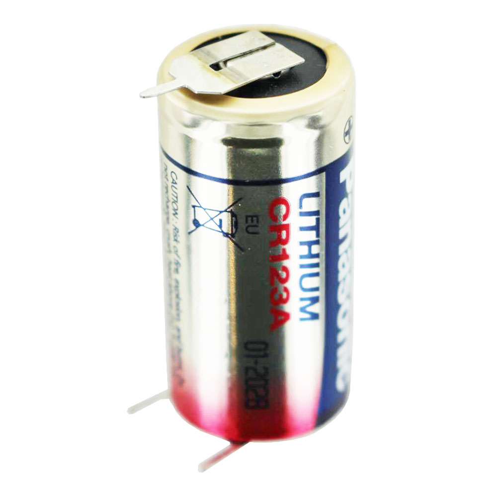 CR123A Batterie mit 3er Printanschluss 1er Print Plus und 2er Print - Kontakt, Spannung 3 Volt