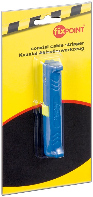 Fixpoint Koaxial Abisolierwerkzeug mit Öffnungsfeder und Sperrklinke - zum Abmanteln und Abisolieren aller gängigen Koaxialkabel