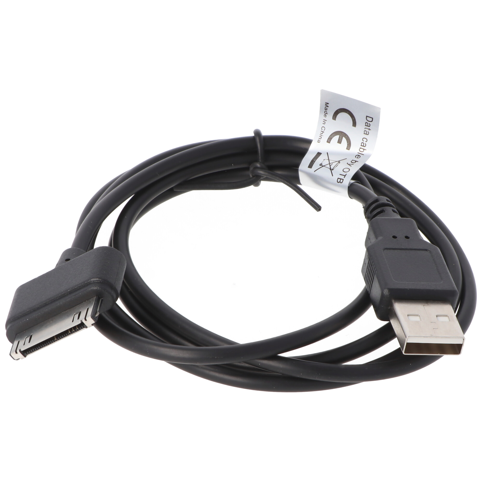 USB Datenkabel passend für Apple iPhone 3G, 3GS, 4, 4S, IPOD SCHWARZ