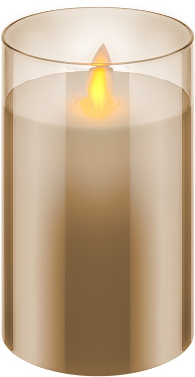 Goobay 3er-Set LED-Echtwachs-Kerzen im Glas - wunderschöne und sichere Lichtlösung für viele Bereiche wie Haus und Loggia, Büros oder Schulen