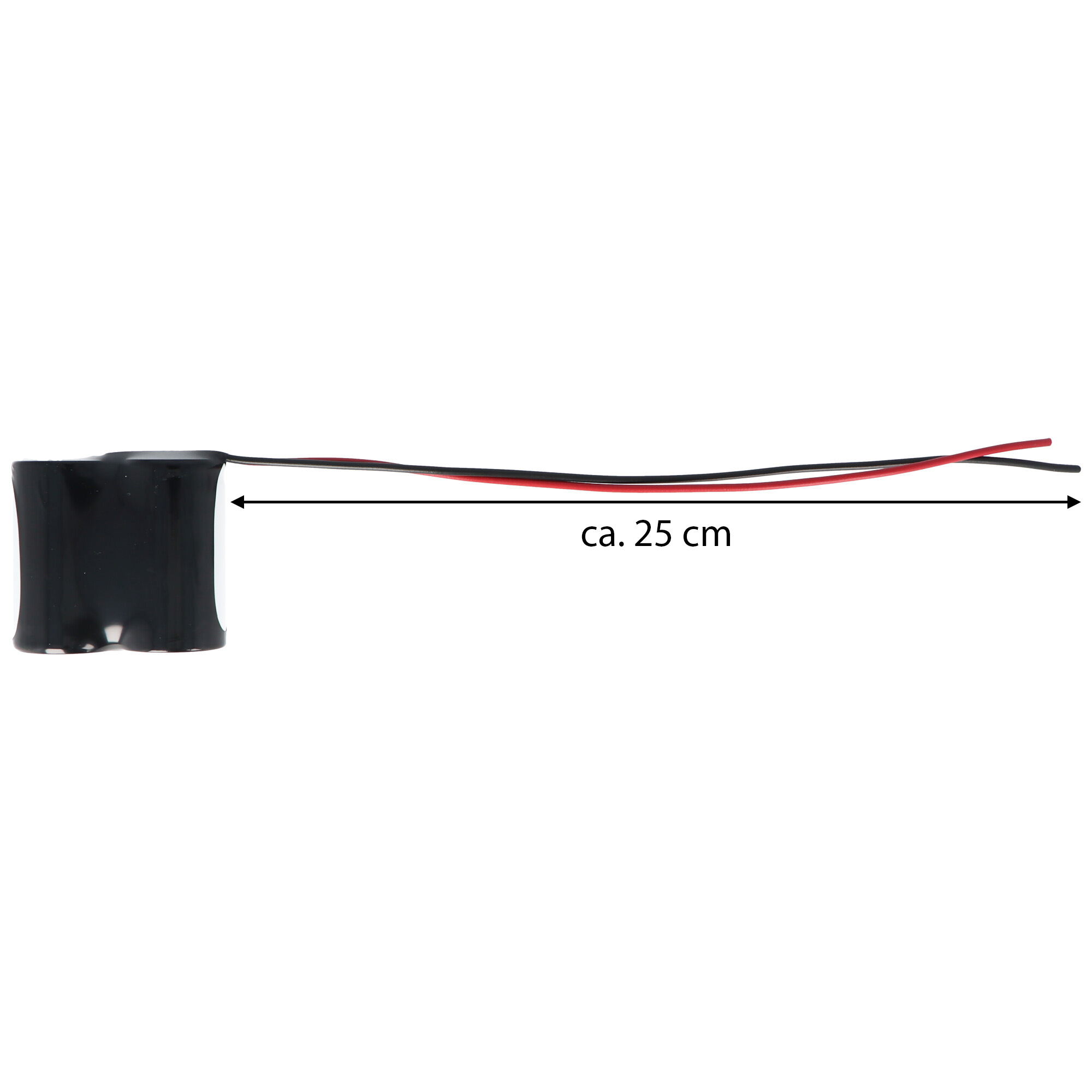 Notleuchtenakku NiCd 2,4V 4500mAh F1x2 Mono D mit 200mm Kabel einseitig einseitig passend für 2,4 V Akku