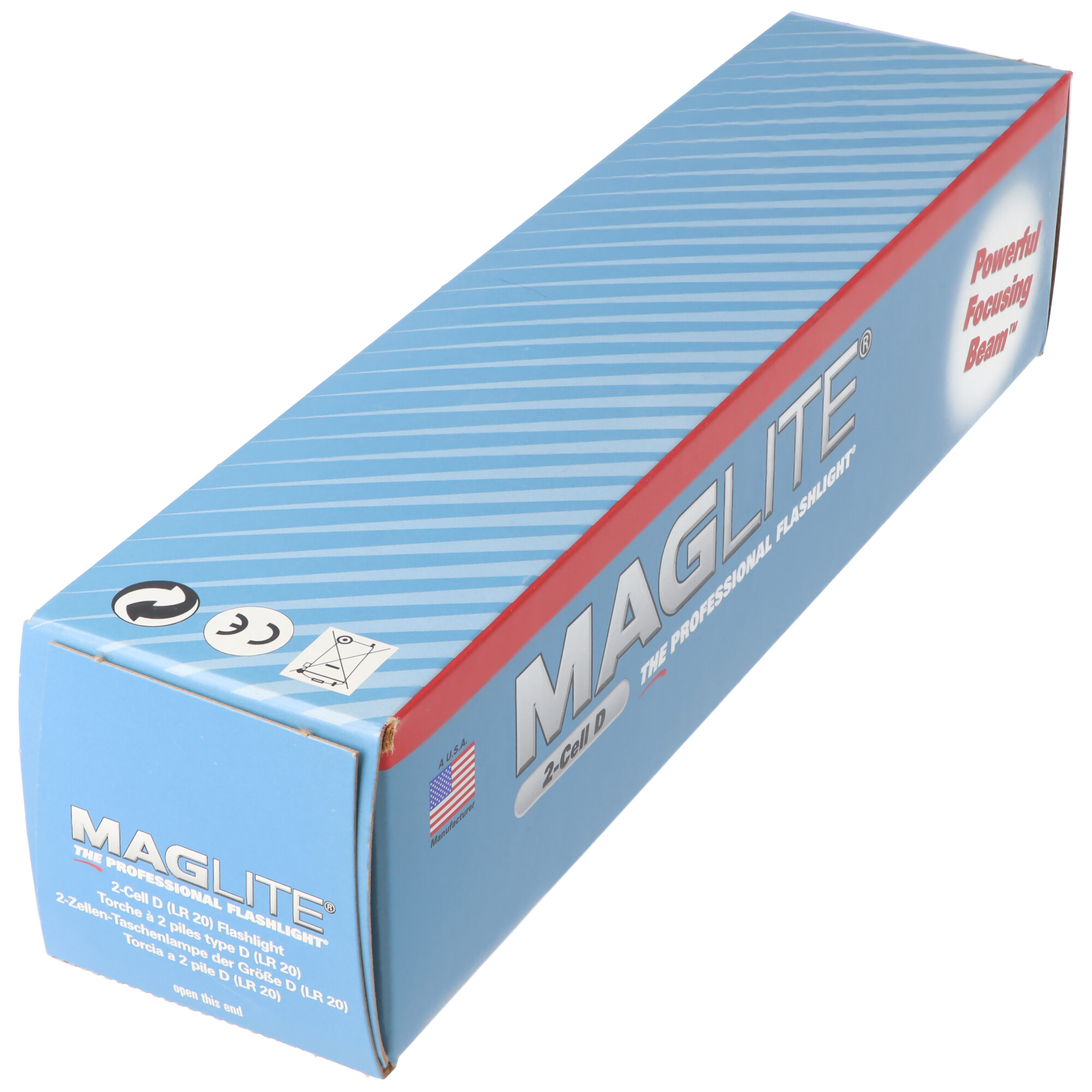 Maglite 2 D-Cell Stablampe 25,0 cm titan-grau im Karton