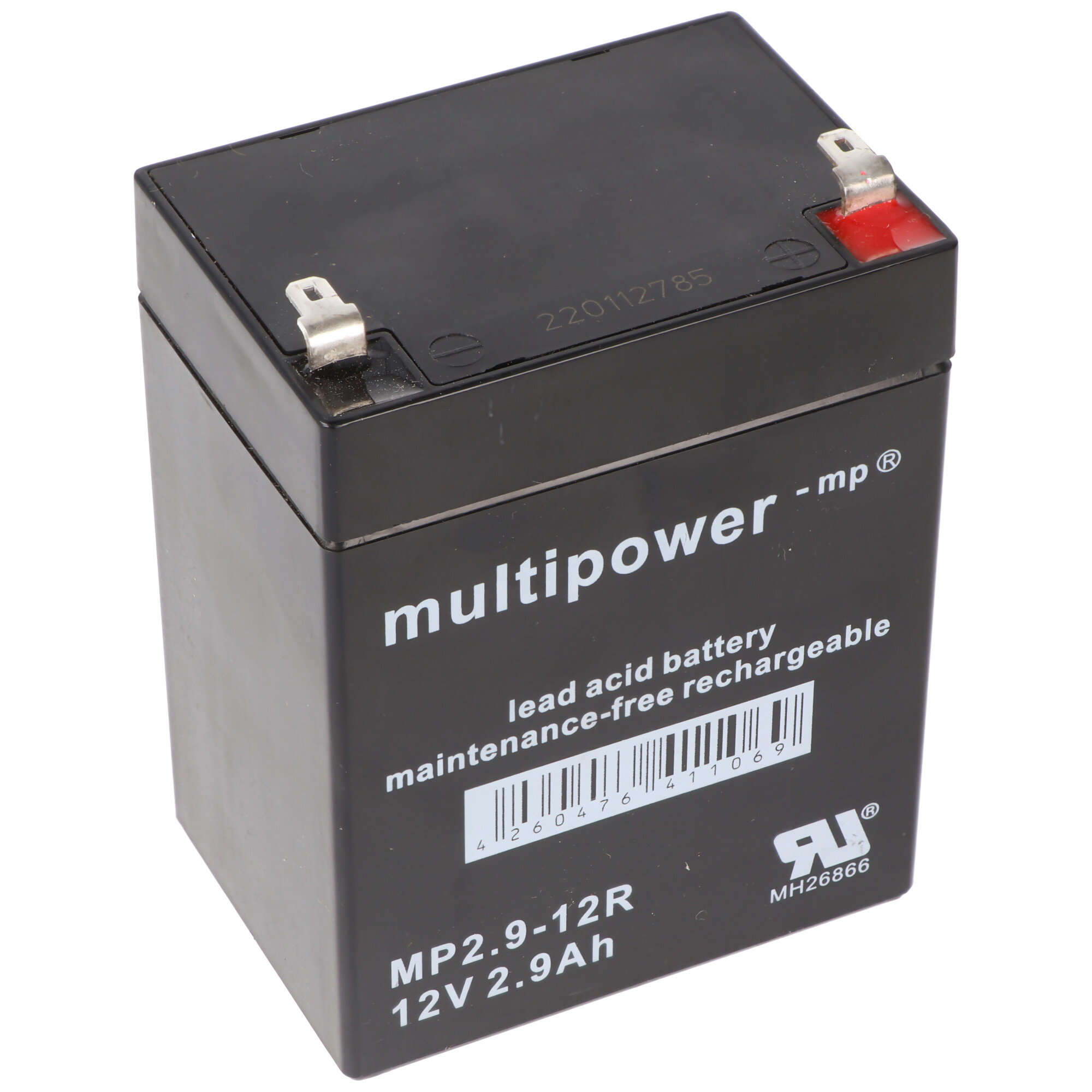 MultiPower MP2,9-12R Blei Akku mit Faston 4,8 mm 12V, 2900mAh