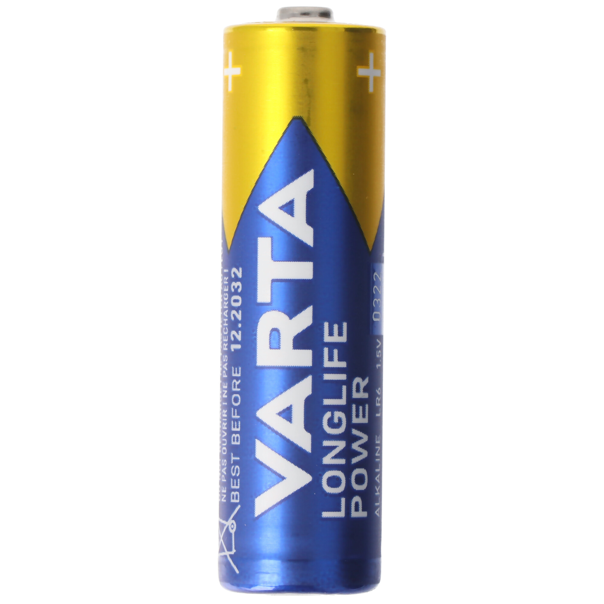 Varta Longlife Power (ehem. High Energy) 4906 Mignon AA Batterien 4er Blister Made in Germany