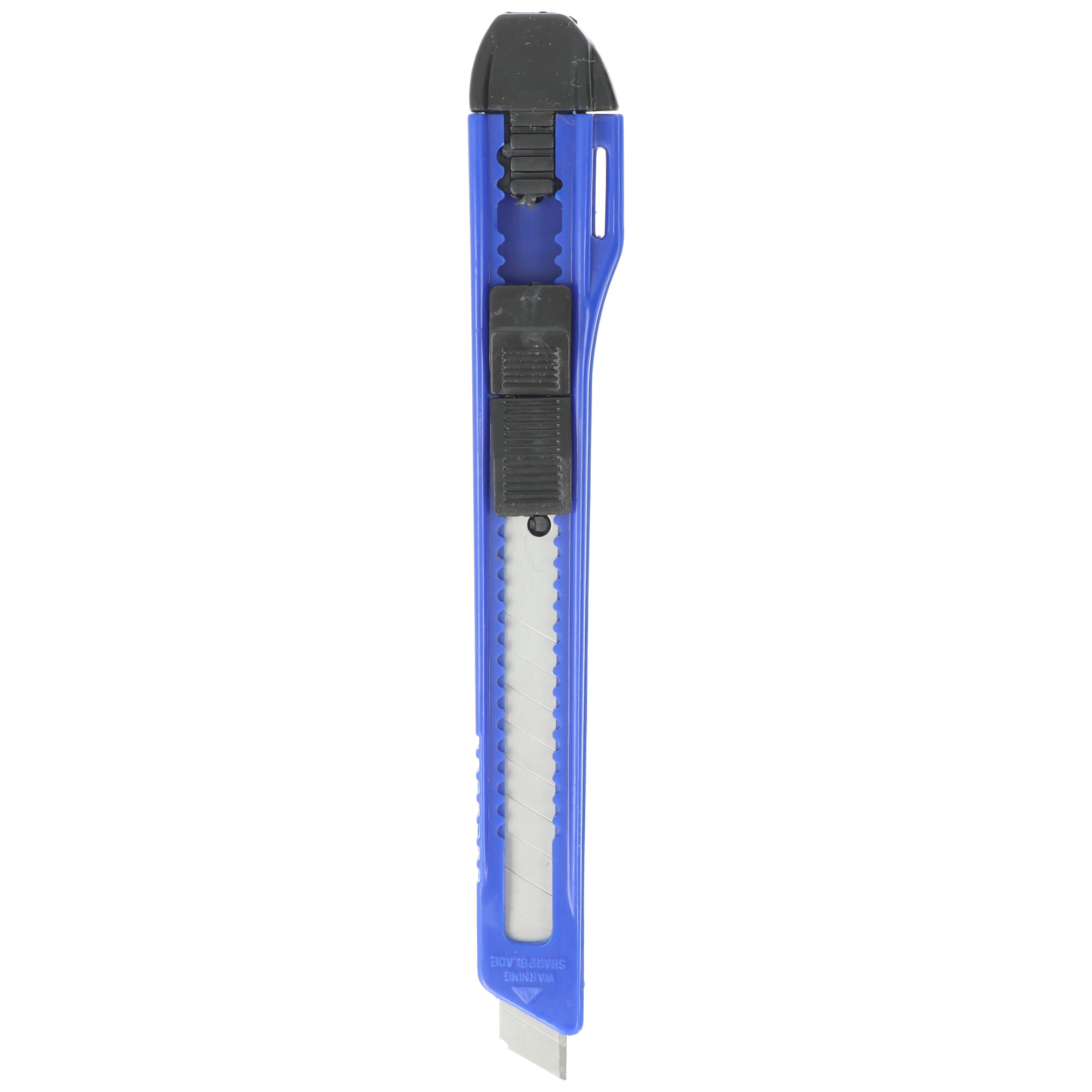 Cutter Ecoline 9mm, Klinge feststellbar, ideal auch als Bastelmesser, mit Abbrechhilfe und praktischem Clip, blau