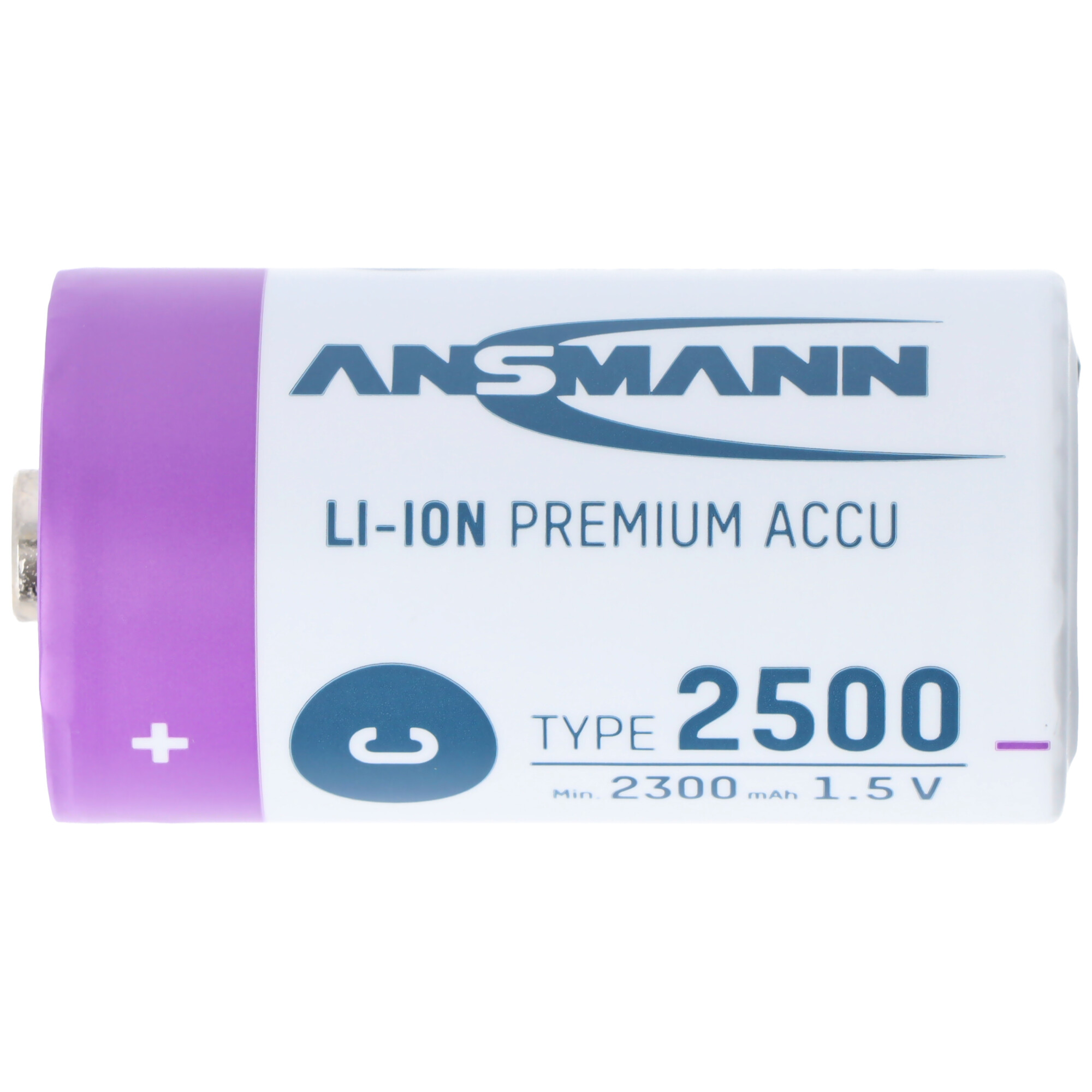 Ansmann Li.ion Akku Baby C 1,5V 2500mAh, 1313-0004, 2er Karton Blister
