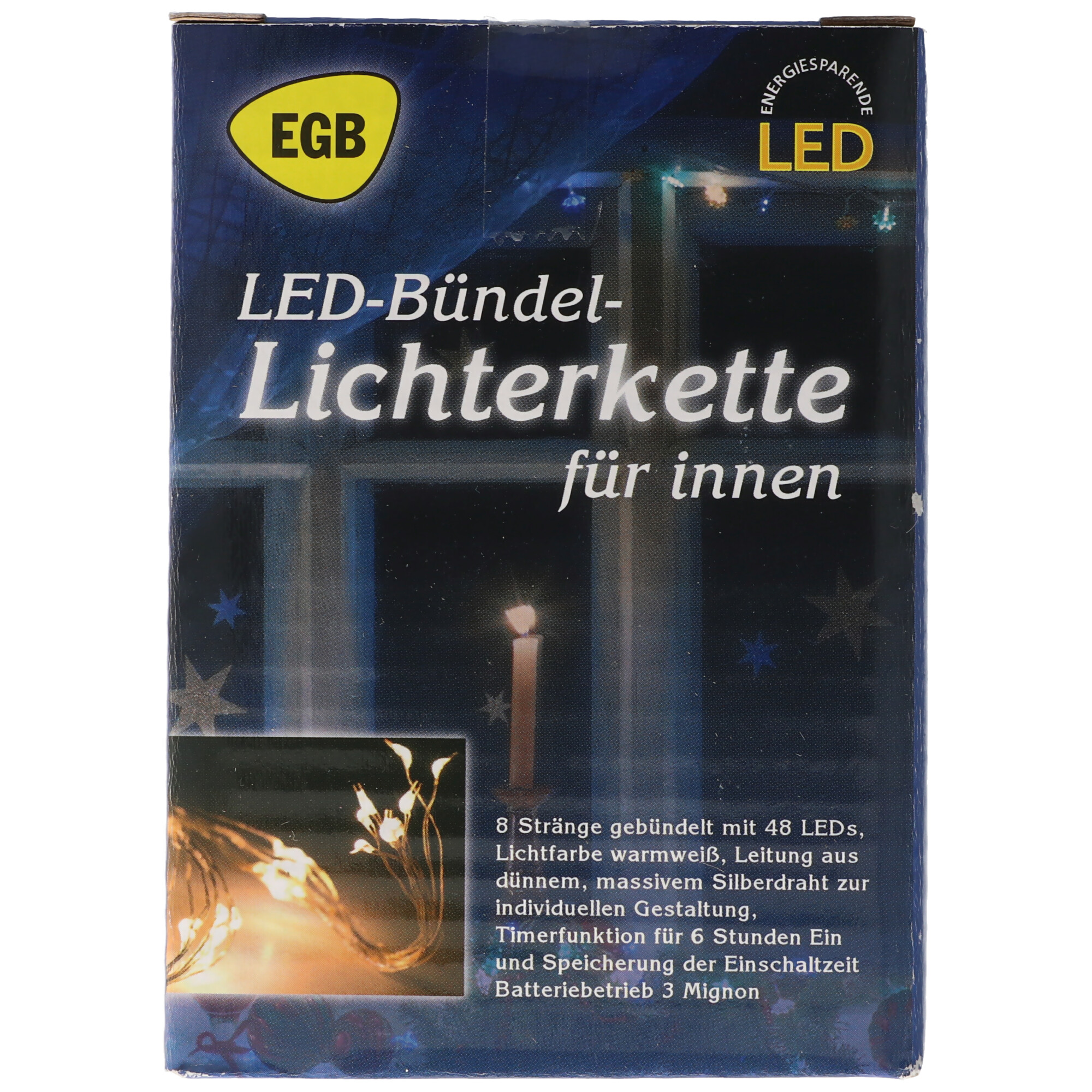 EGB LED-Micro-Bündel-Lichterkette 48 ww LED innen