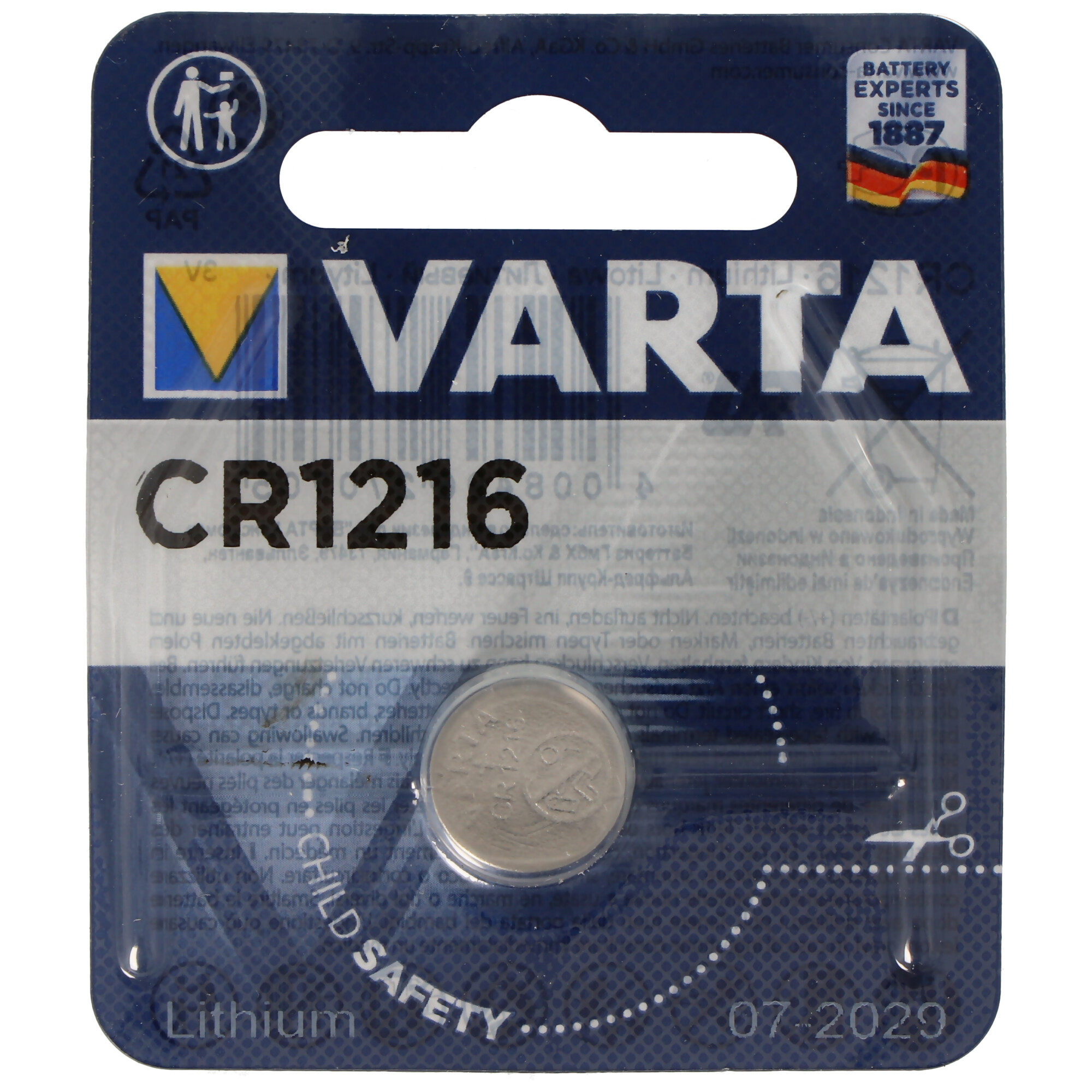 Varta CR1216 Lithium Batterie