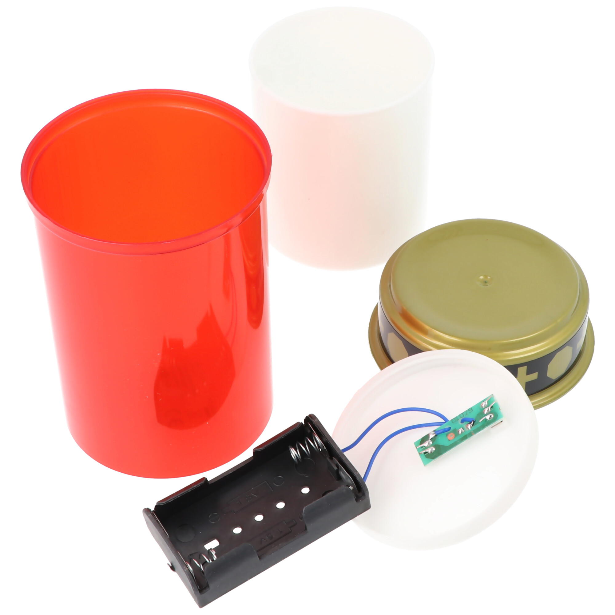 2 LED-Grablichter, rot mit realistischen Flackereffekten, mit 2x AA Batterien, für den Innen- und Außenbereich (IP44)