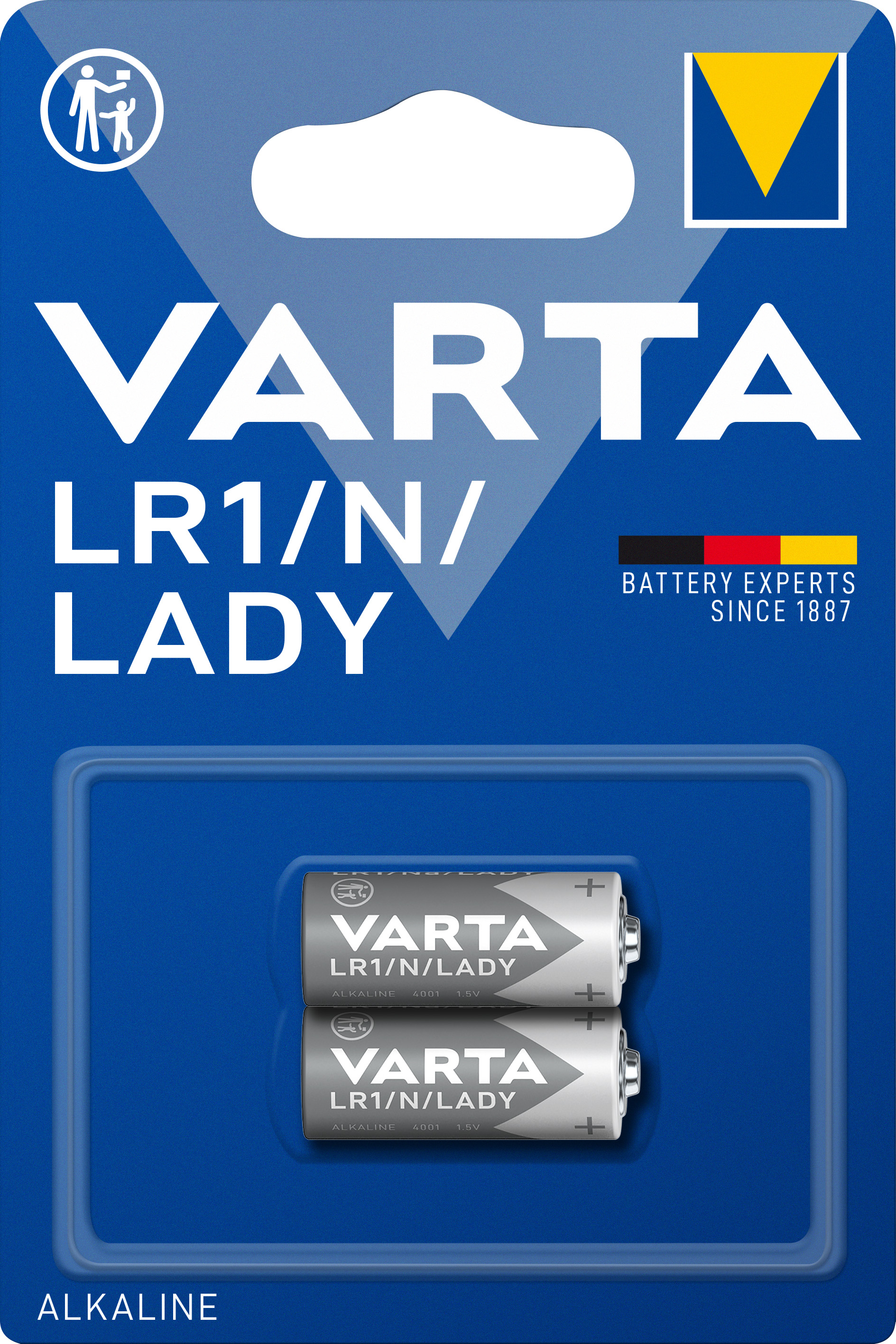Varta Batterie Alkaline, LR1, N, LADY, 1.5V Electronics, Retail Blister (2-Pack)