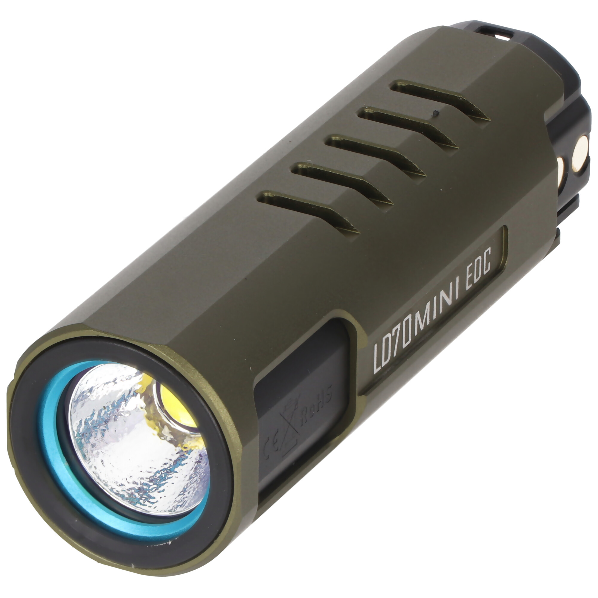 Imalent LD70 Mini EDC LED-Taschenlampe grün mit 4000 Lumen, Leuchtweite max. 203 Meter